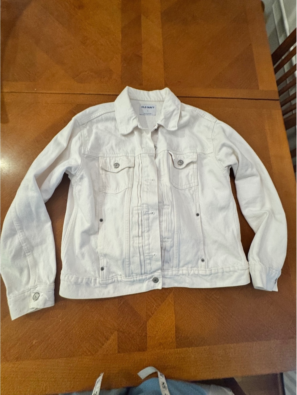Old Navy white denim jacket size L 3111